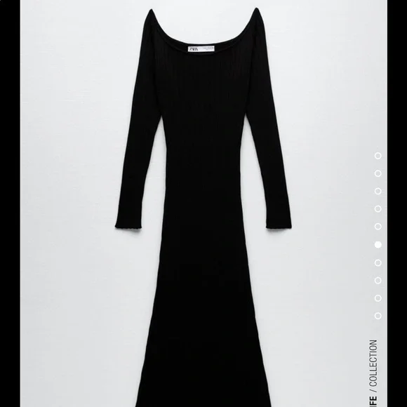 🆕 Zara Cut Out Rib Dress SIZE Medium - Picture 6 of 11